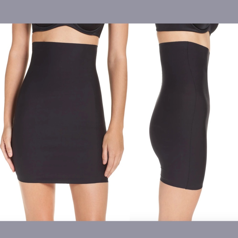 NWT Yummie [ PLUS 1X ] Yulia High Waist‎ Smoother Slip Skirt Black
